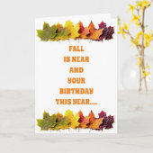 年齢「上昇」と同じ「秋誕生日」をお楽しみください。 カード (黄色い花)