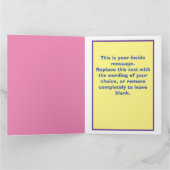 年齢、名前、日付の付いた子どもの誕生日カード カード (内部)