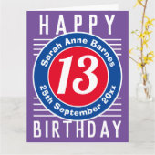 年齢、名前、日付の子誕生日カード カード (黄色い花)