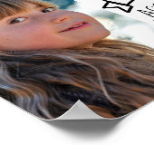 年齢/日付を持つ学校写真の子供の最初の日 ポスター (角)