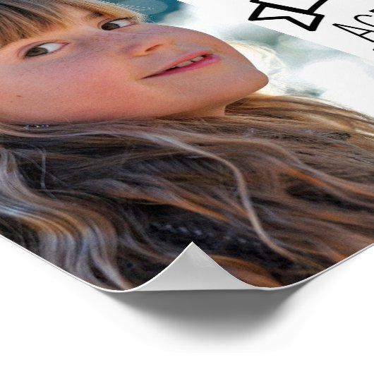 年齢/日付を持つ学校写真の子供の最初の日 ポスター (角)