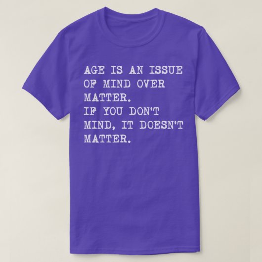 年齢 Tシャツ (デザイン正面)