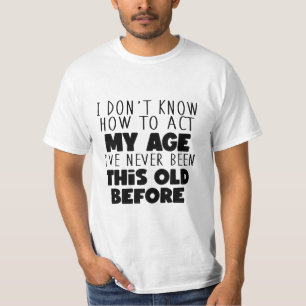 年齢T字の動作方法 Tシャツ