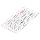 年1回のカレンダパーソナライズされたーマグネットの保存 マグネット (左側)