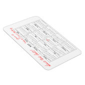 年1回のカレンダパーソナライズされたーマグネットの保存 マグネット (右側)