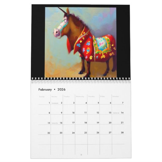 年 カレンダー (2月 2026)