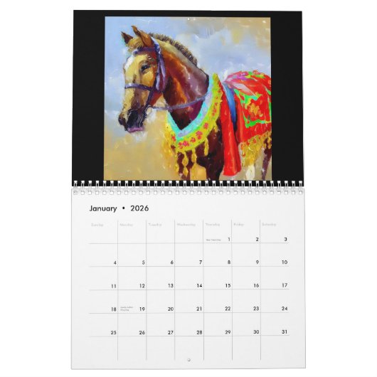 年 カレンダー (1月 2026)