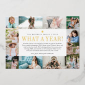 年 |年レビュー写真コラージュ 箔シーズンカード (正面)