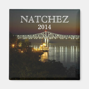 年- Natchezのミシシッピーの記念品--をカスタマイズ マグネット