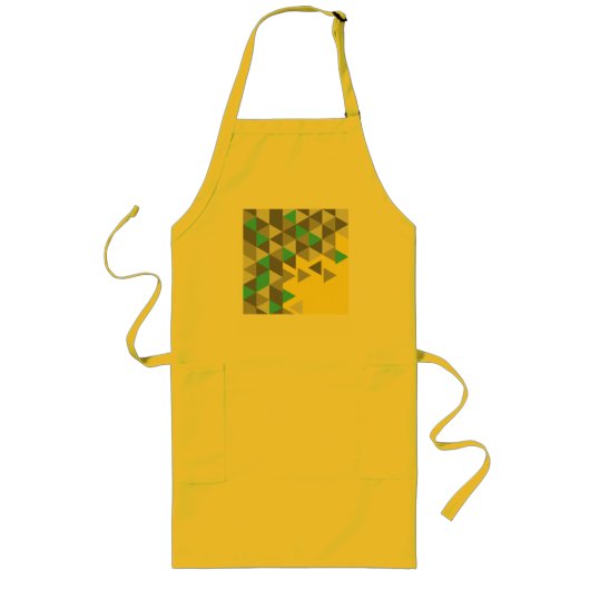 年Tミニマルの幾何学模様の色 ロングエプロン (正面)