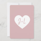 幸いなことにデートの結婚鮮やかなピンクを変える 招待状 (裏面)