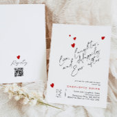 幸いにもスクリプトシンプルのブライダルシャワー 招待状