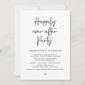 幸いにもディナーウェディングパーティーキャッシュバー 招待状 (正面)