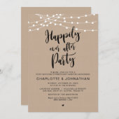 幸いにもパーティーの後に、ポスト結婚の駆け落ち 招待状 (正面/裏面)