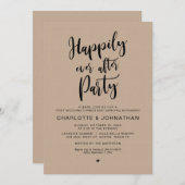 幸いにもパーティーの後に、ポスト結婚の駆け落ち 招待状 (正面/裏面)