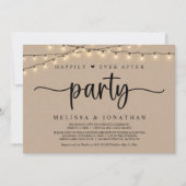 幸いにもパーティーの後に、文字列ライトの飛び出し 招待状 (正面)