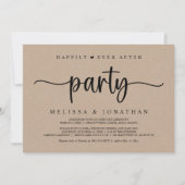 幸いにもパーティーの後に、文字列ライトの飛び出し 招待状 (正面)