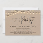 幸いにもパーティーの後に、文字列ライトの飛び出し 招待状 (正面)