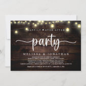 幸いにもパーティーの後に、文字列ライトの飛び出し 招待状 (正面)