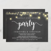 幸いにもパーティーの後に、文字列ライトの飛び出し 招待状 (正面/裏面)