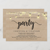 幸いにもパーティーの後に、文字列ライトの飛び出し 招待状 (正面/裏面)
