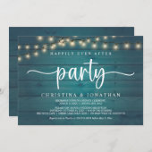幸いにもパーティーの後に、文字列ライトの飛び出し 招待状 (正面/裏面)