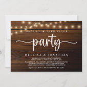幸いにもパーティーの後に、文字列ライトの飛び出し 招待状 (正面)