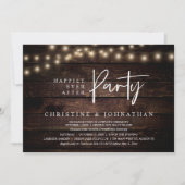 幸いにもパーティーの後に、文字列ライトの飛び出し 招待状 (正面)