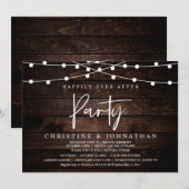 幸いにもパーティーの後に、文字列ライトの飛び出し 招待状 (正面/裏面)