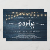 幸いにもパーティーの後に、文字列ライトの飛び出し 招待状 (正面/裏面)