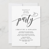 幸いにもパーティーの後のスクリプトモダン 招待状 (正面)