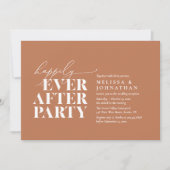 幸いにもパーティーの後モダンの披露宴 招待状 (正面)