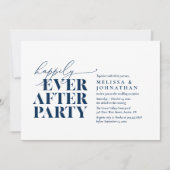 幸いにもパーティーの後モダンの披露宴 招待状 (正面)