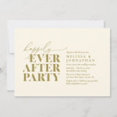 幸いにもパーティーの後モダンの披露宴 招待状 (正面)