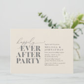 幸いにもパーティーの後モダンの披露宴 招待状 (スタンド正面)