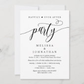 幸いにもパーティーの結婚ディナー踊り 招待状 (正面)