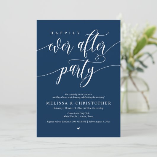 幸いにもパーティーの結婚ディナー踊り 招待状 (スタンド正面)