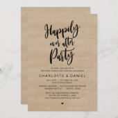幸いにもパーティーの結婚ディナー踊り 招待状 (正面/裏面)