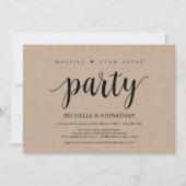 幸いにもパーティーの結婚駆け落ち招待状 招待状 (正面)