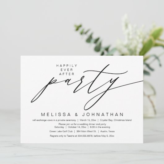 幸いにもパーティーの結婚駆け落ち 招待状 (スタンド正面)
