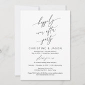 幸いにもパーティーの結婚駆け落ち 招待状 (正面)