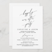 幸いにもパーティーの結婚駆け落ち 招待状 (正面/裏面)