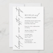 幸いにもパーティーの駆結婚け落ちディナー 招待状 (正面)