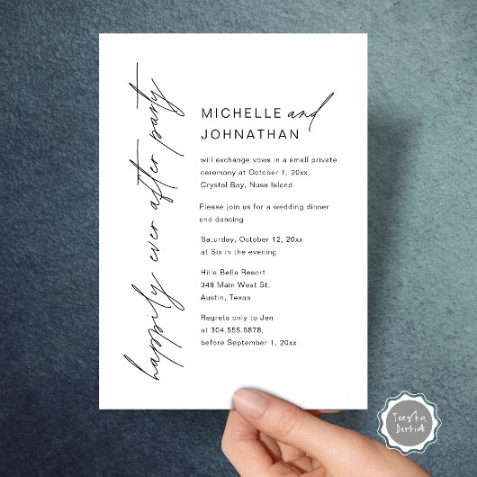 幸いにもパーティーの駆結婚け落ちディナー 招待状