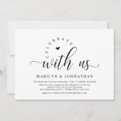 幸いにもパーティーの駆結婚け落ちディナー 招待状 (正面)