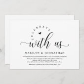 幸いにもパーティーの駆結婚け落ちディナー 招待状 (正面/裏面)