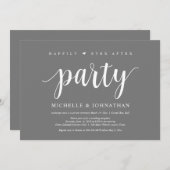 幸いにもパーティーの駆結婚け落ち 招待状 (正面/裏面)