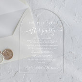 幸いにもパーティーアーチウェディングレセプション アクリル招待状