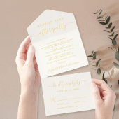 幸いにもパーティークリーム結婚式 オールインワン招待状