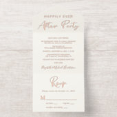 幸いにもパーティークリーム結婚式 オールインワン招待状 (内側)